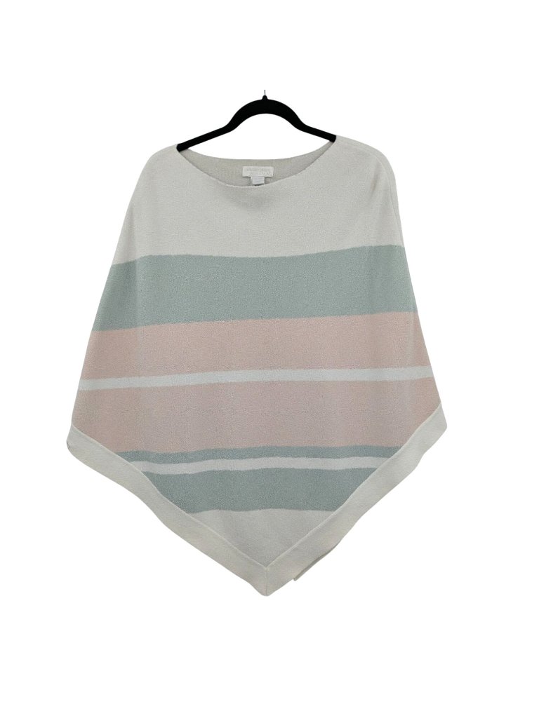 Barefoot Dreams Cozychic Ultra Lite Stripe Poncho Minimalist Coastal One Size